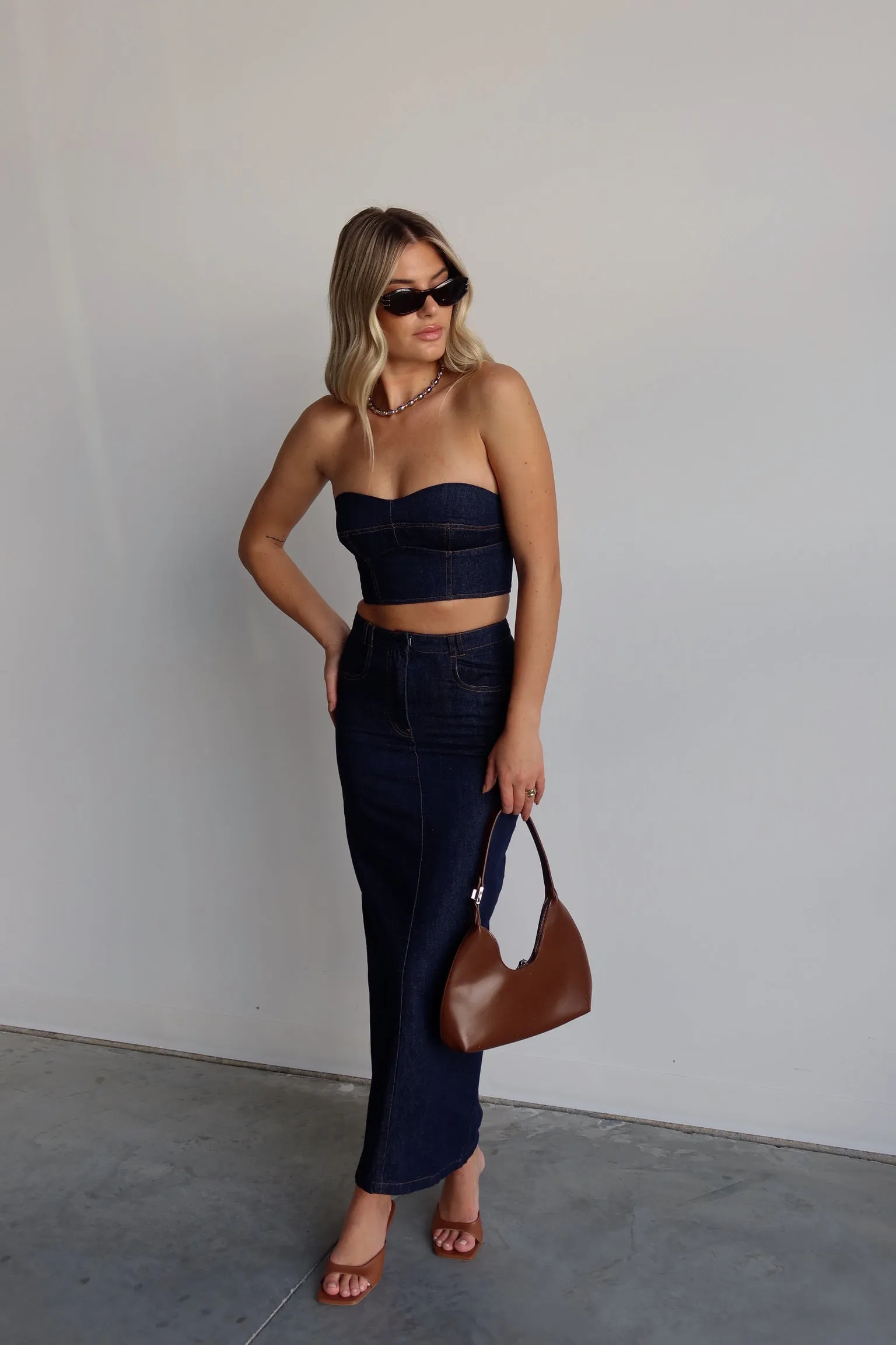 Justyn Denim Maxi Skirt