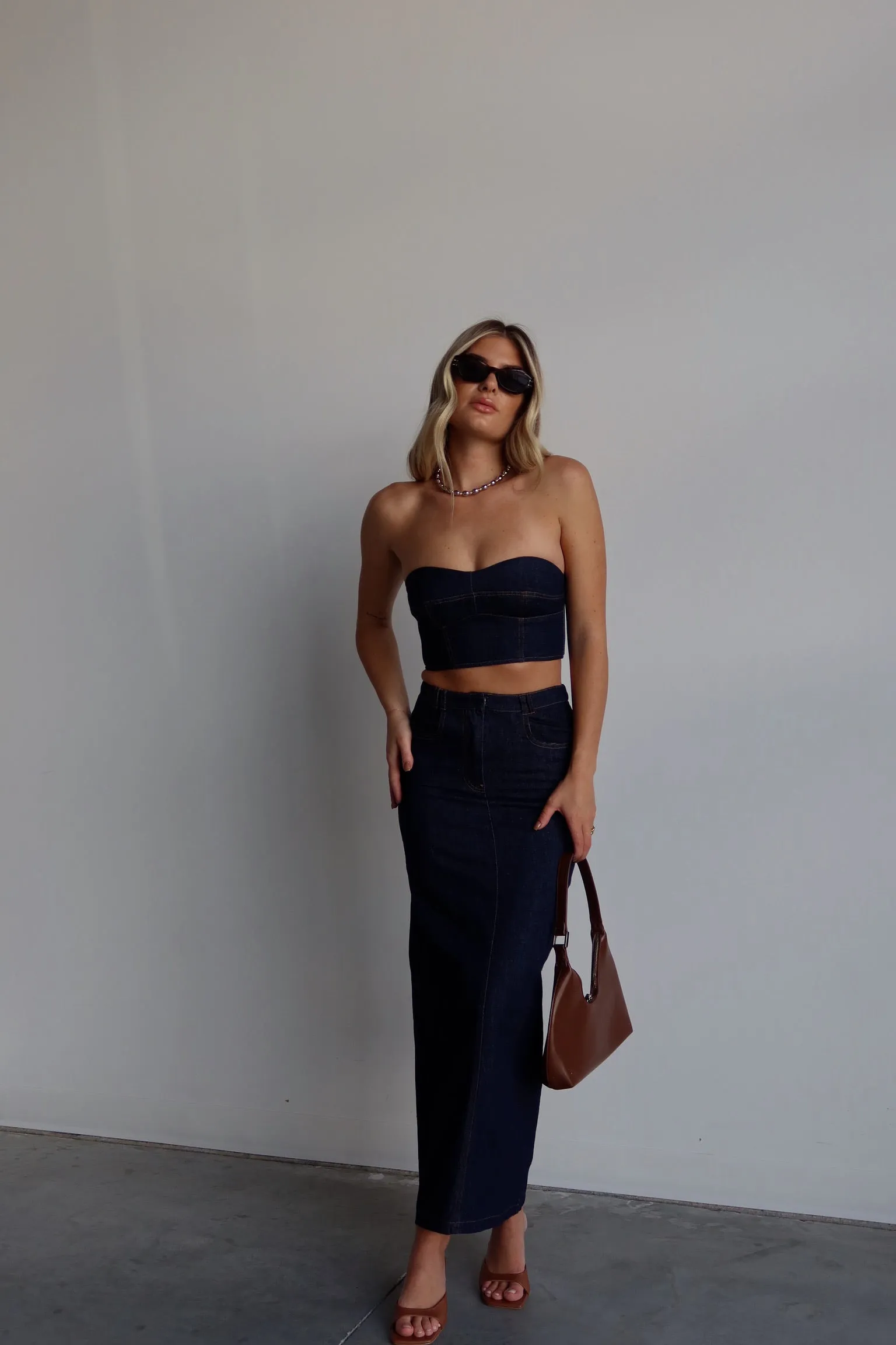 Justyn Denim Maxi Skirt