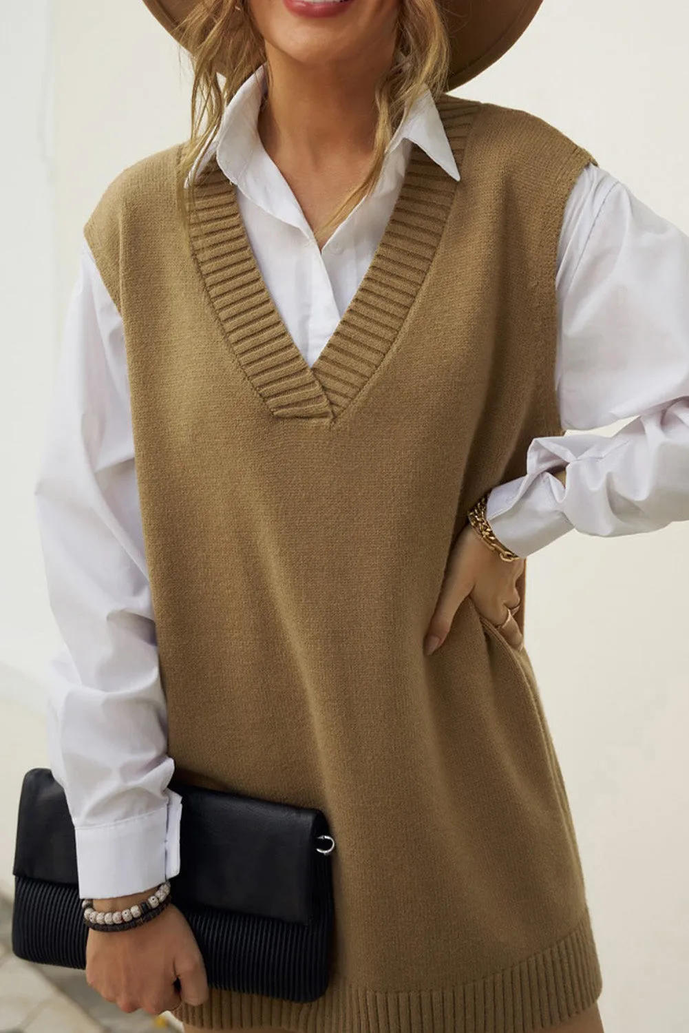 Knit Pullover Vest Sweater