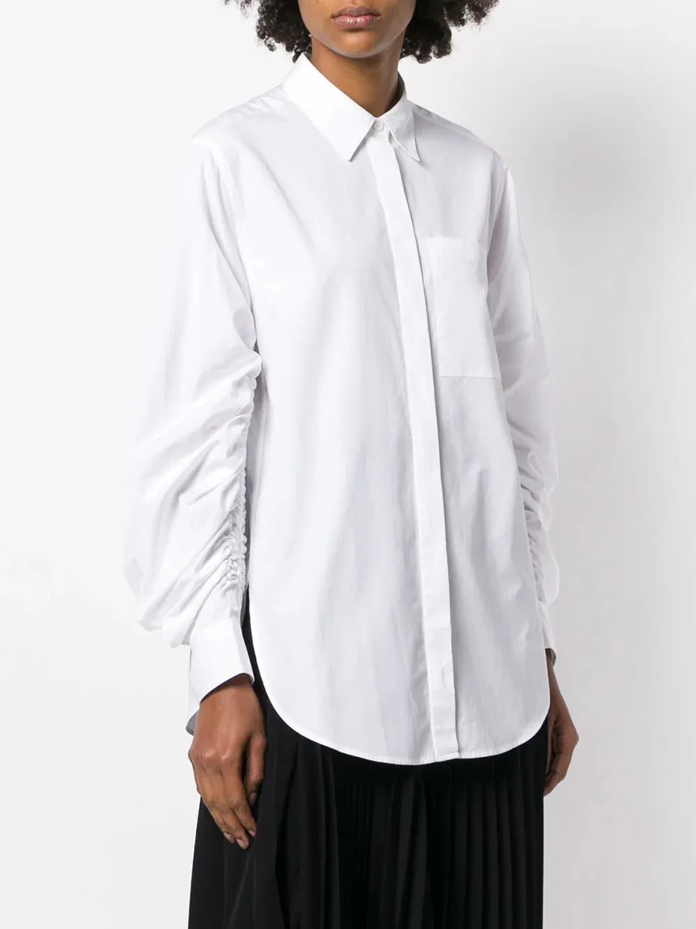 Long Sleeve Shirt with Gathered Sleeve