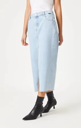 Marin Skirt in Bleached Denim