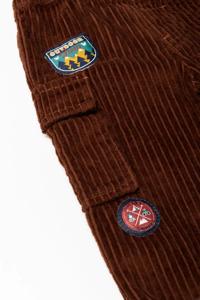 Mickey Mouse Long Corduroy Pants Brown