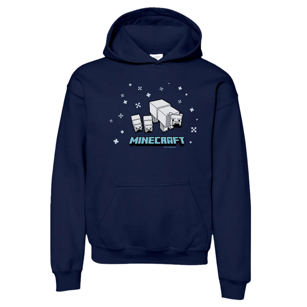 Minecraft Polar Bear Kids Pullover Hoodie