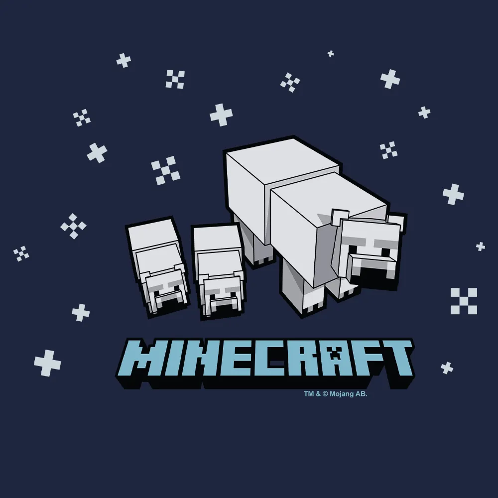 Minecraft Polar Bear Kids Pullover Hoodie