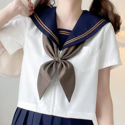 [Navy Brown] JK tea girl school uniform set