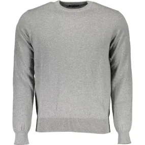 North Sails Gray Cotton Men Sweater