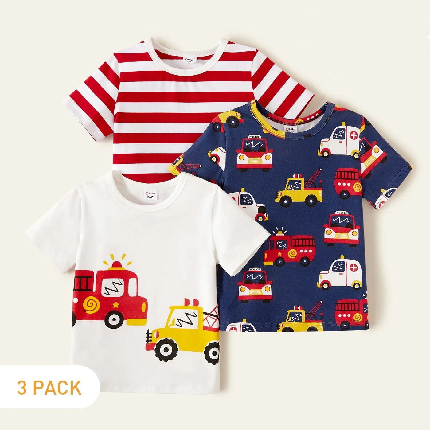 Pack of Summer Toddler Firetrucks Tees