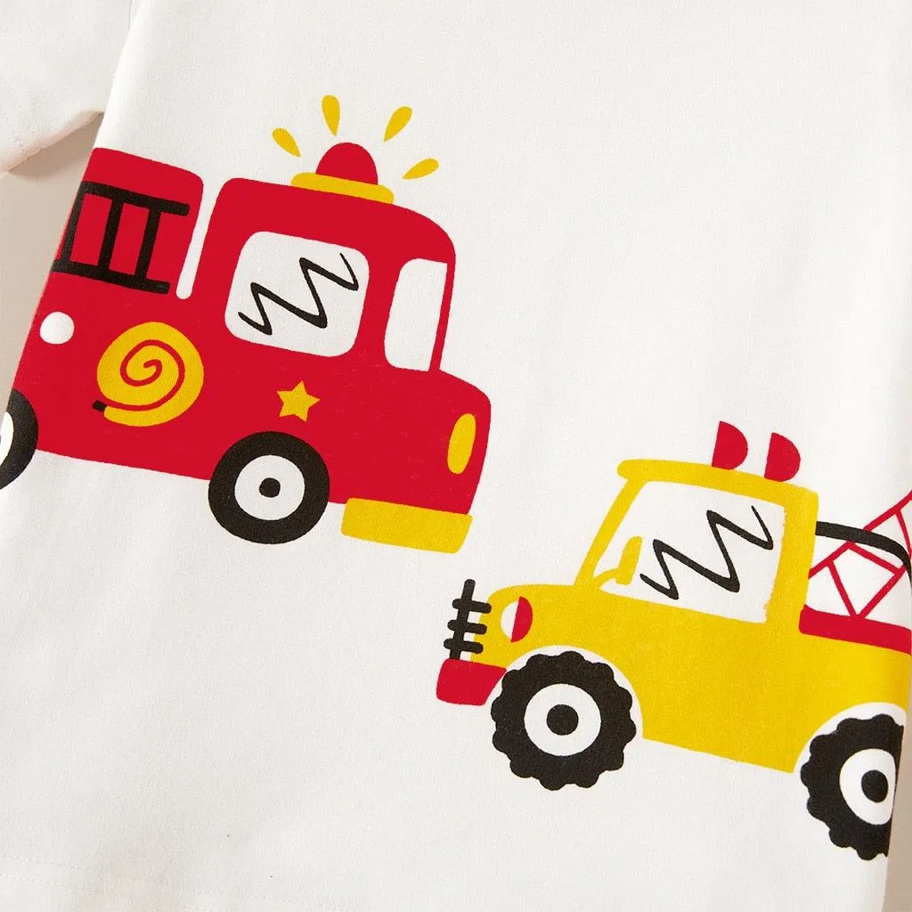 Pack of Summer Toddler Firetrucks Tees