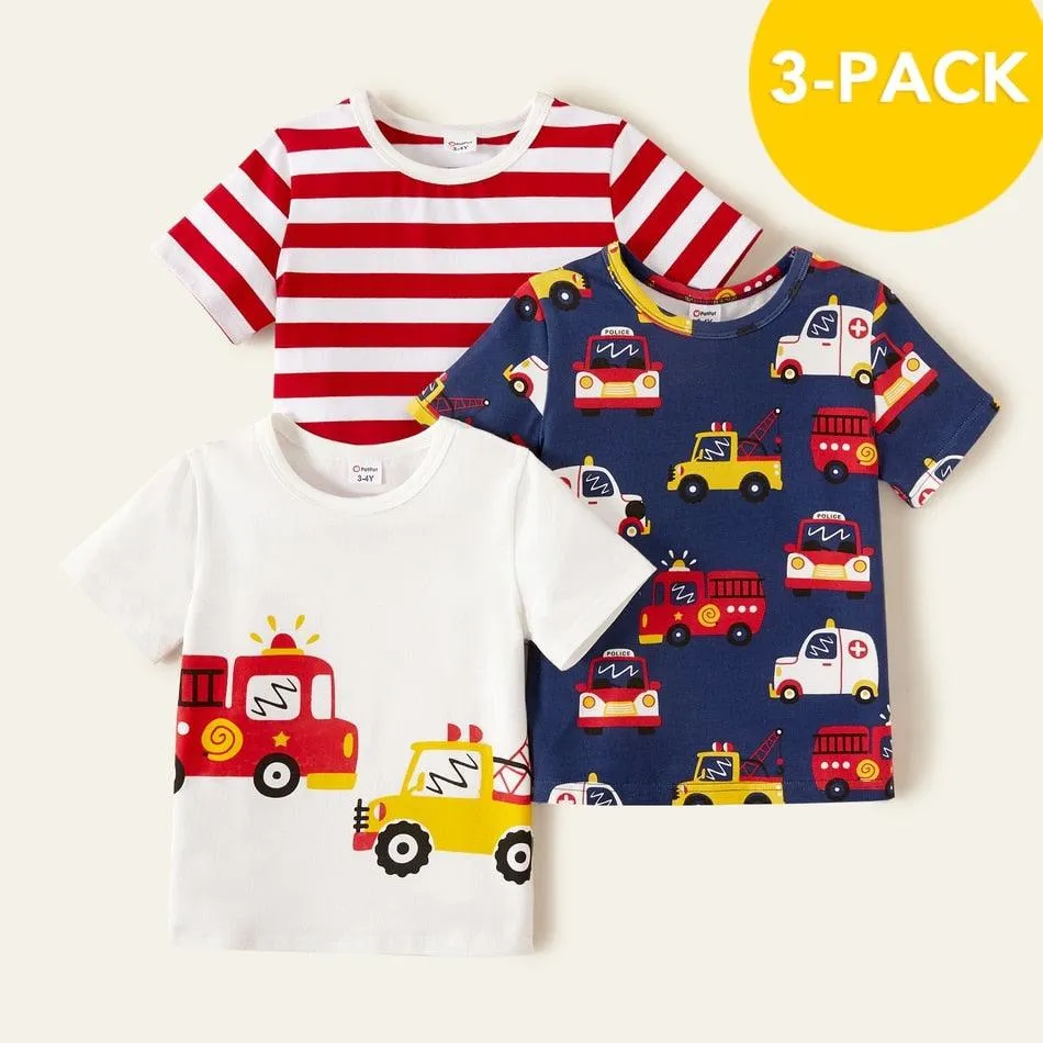 Pack of Summer Toddler Firetrucks Tees