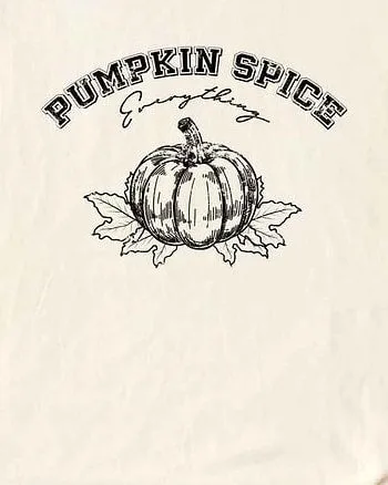 Pumpkin Spice Grunge Short Sleeve Graphic Tee | Cream