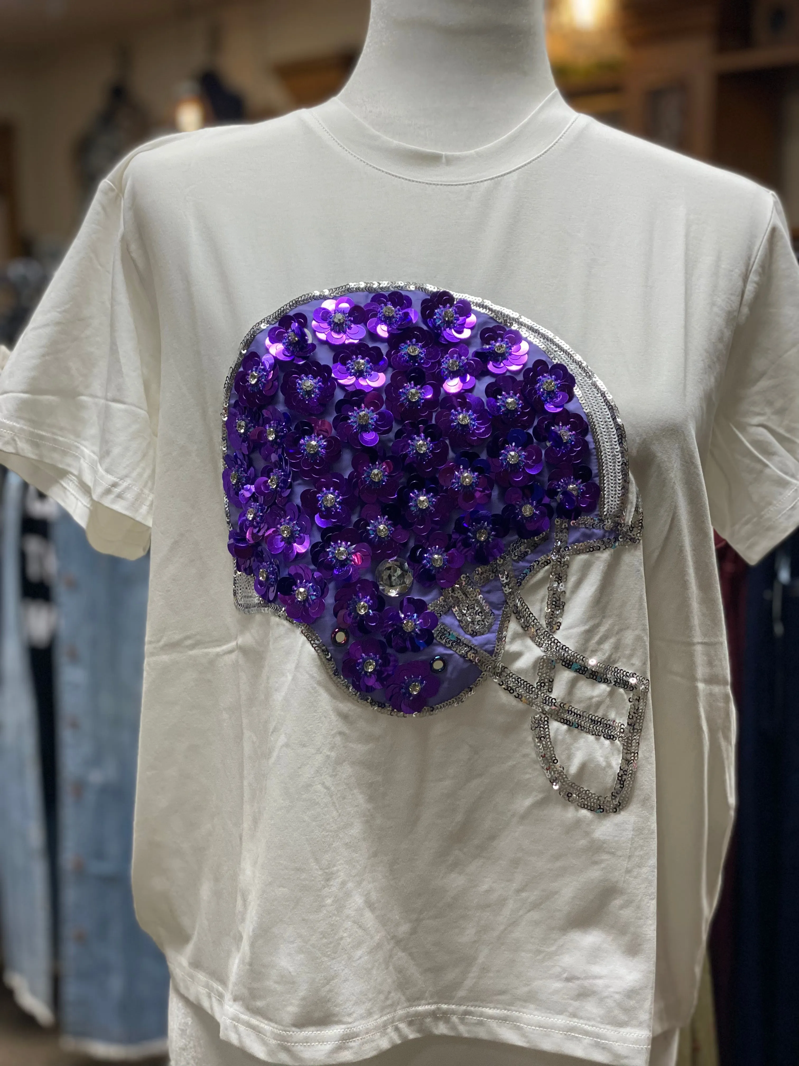 Purple Helmet Queen of Sparkles Tee