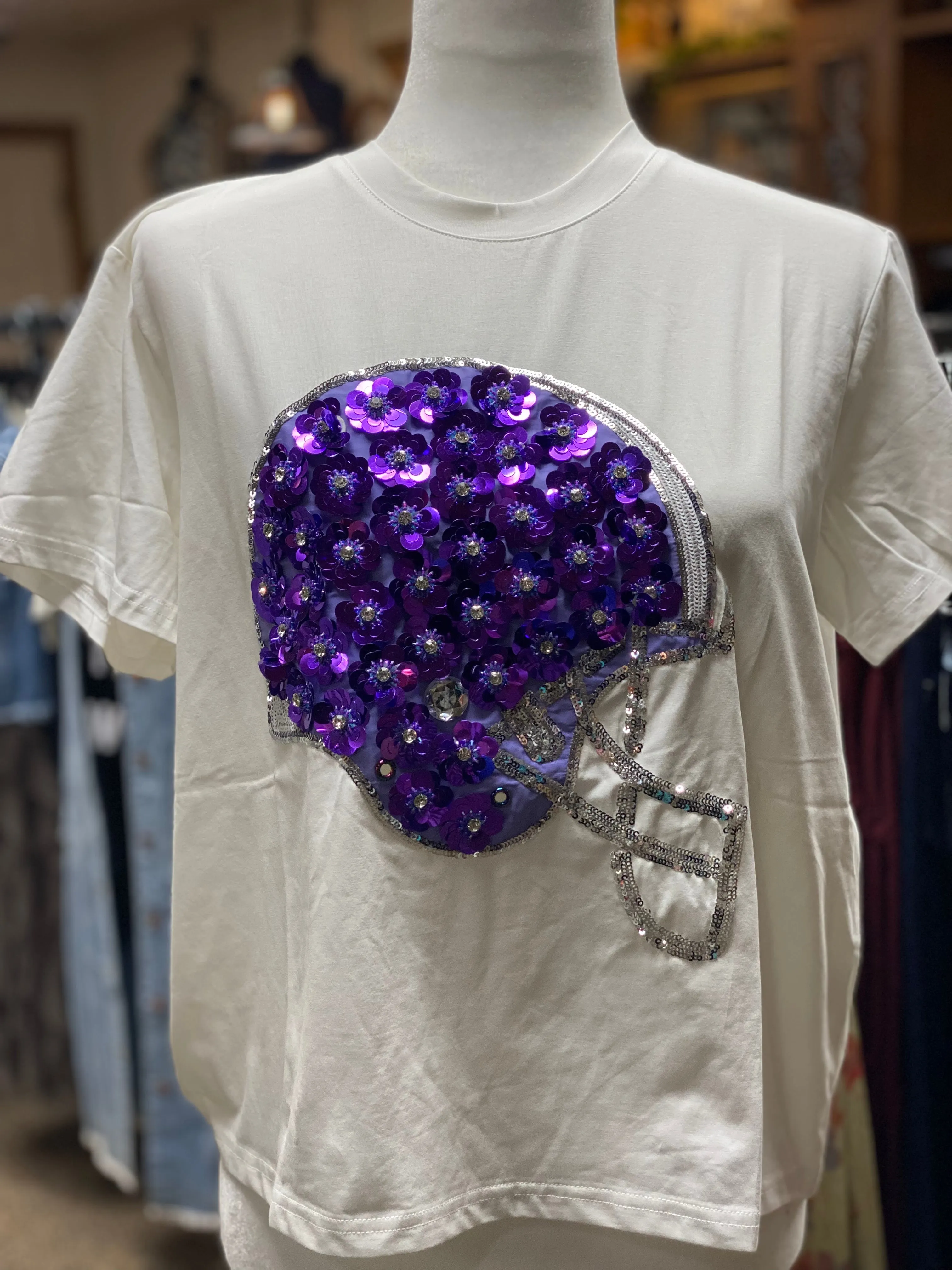 Purple Helmet Queen of Sparkles Tee