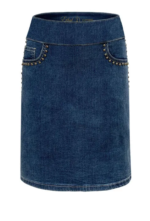 Radiant Stretch Denim Skirt