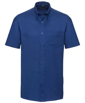 Short sleeve easycare Oxford shirt | Bright Royal