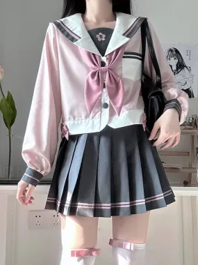 [Soft Sakura] Grey Pink JK uniform set