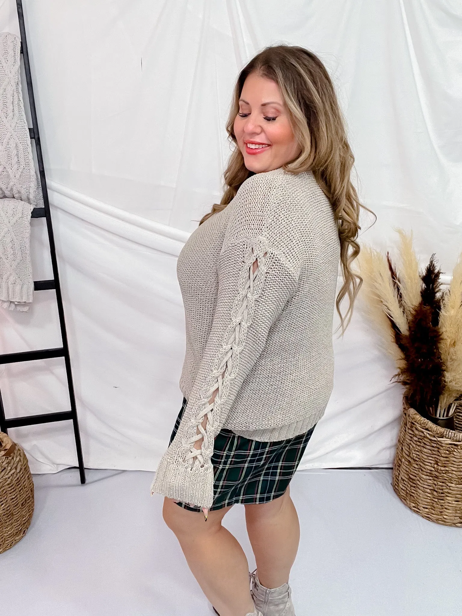 Taupe Long Sleeve Cozy Sweater