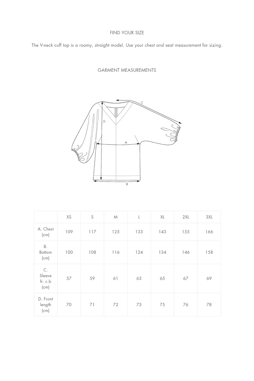 The ASSEMBLY LINE • V-Neck Cuff Top Sewing Pattern (XL - 3XL)