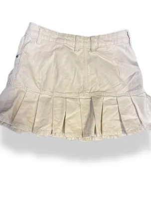 Vintage medium waist mini cream skirts