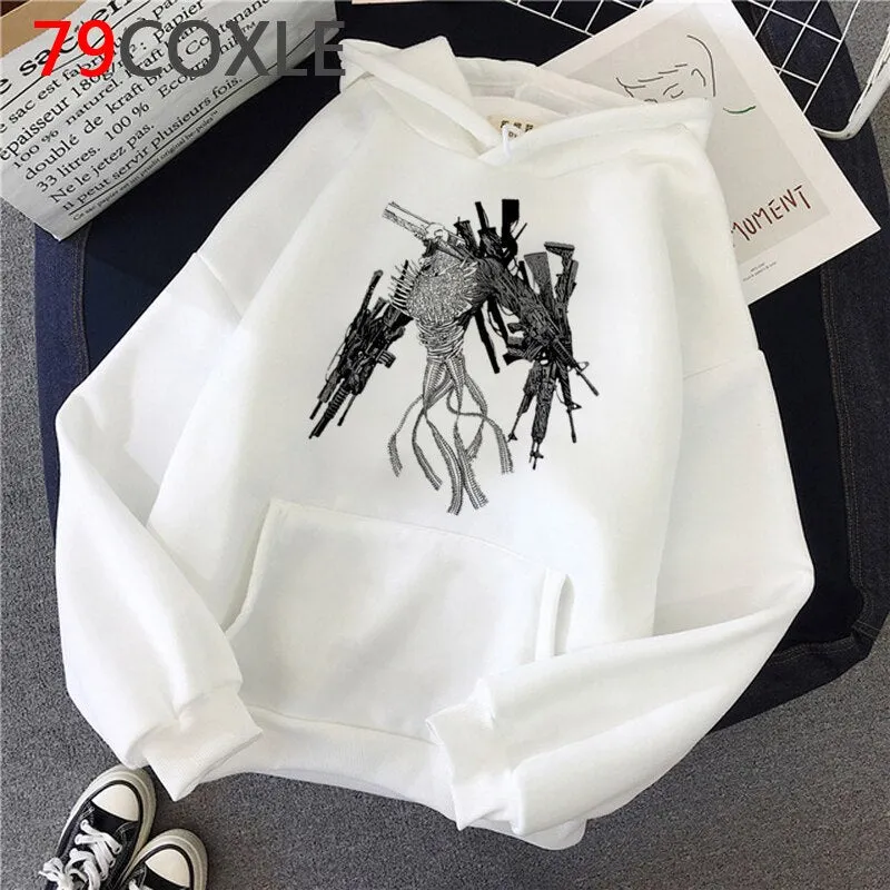 White Graphic Hoodies Set-2 Chainsaw Man (Variants Available)