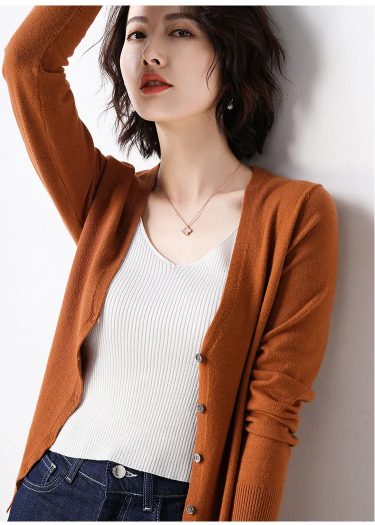 Women Cardigan Sweater Korean Trendy Matching Outerwear