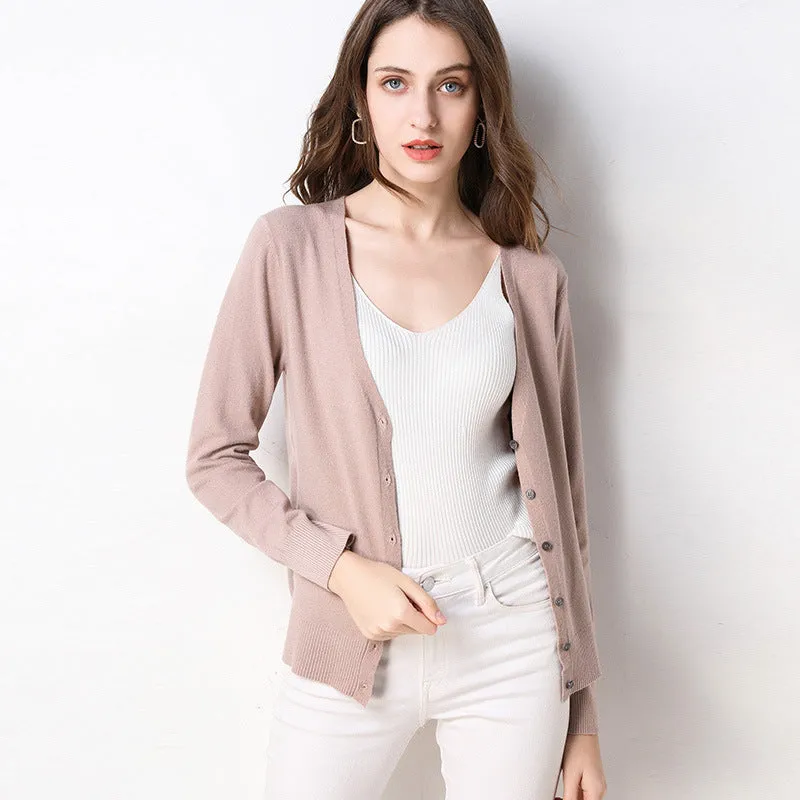 Women Cardigan Sweater Korean Trendy Matching Outerwear