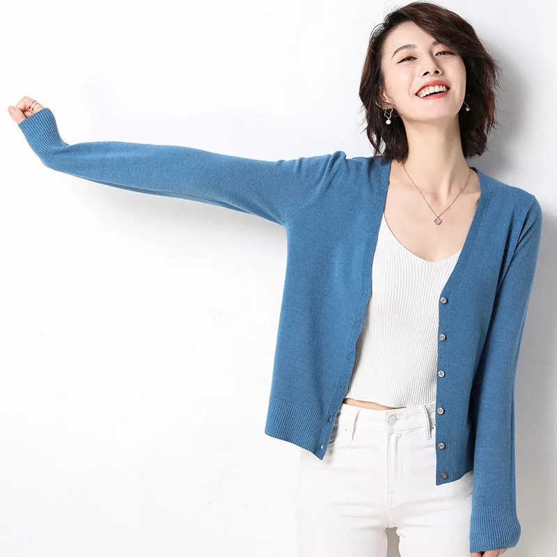 Women Cardigan Sweater Korean Trendy Matching Outerwear