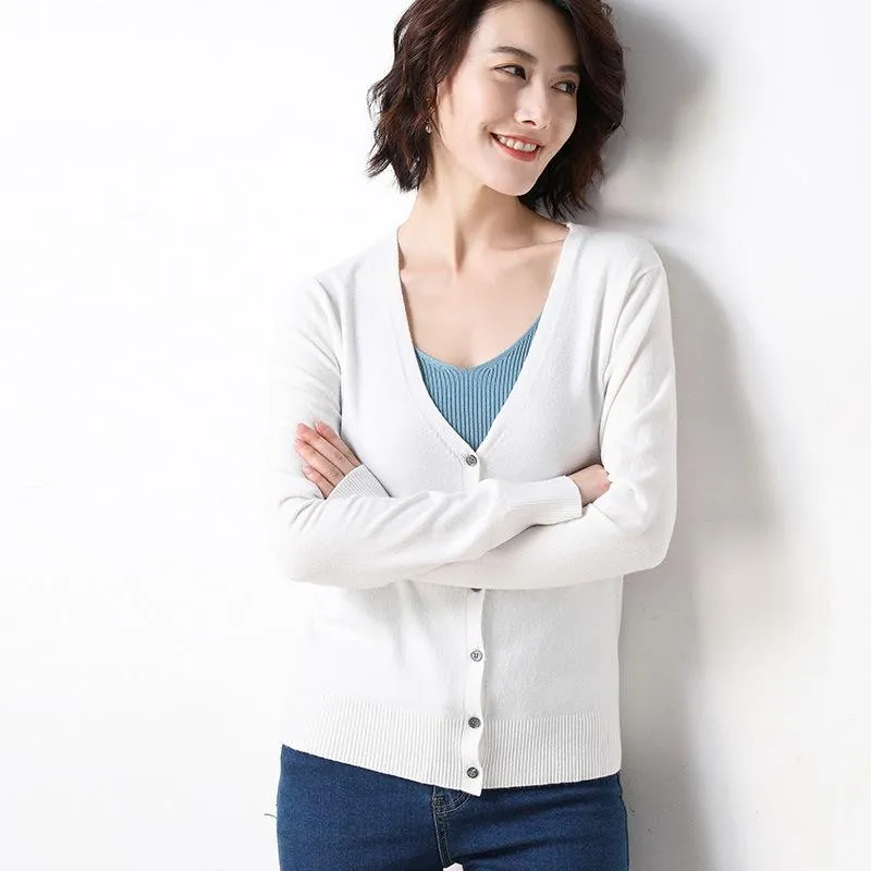 Women Cardigan Sweater Korean Trendy Matching Outerwear