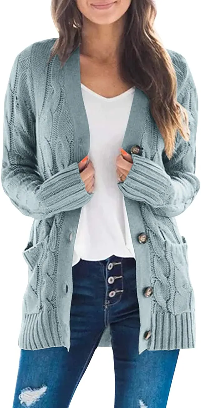 ZESICA Button Down Soft Knit Cardigan