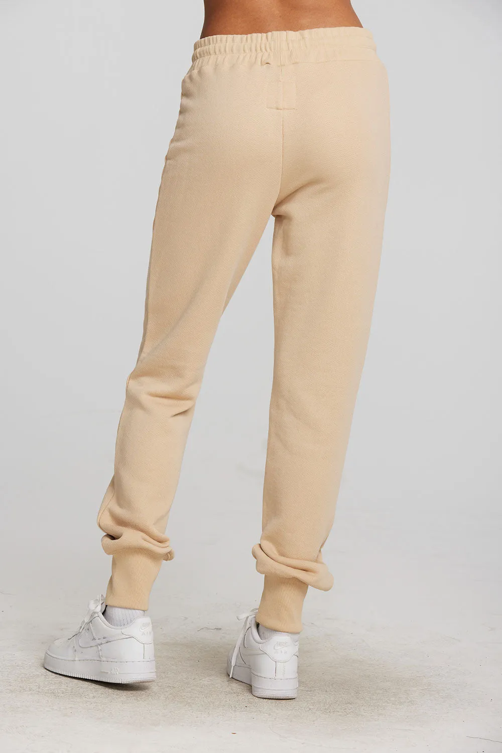 Zuma Cotton Terry Joggers with Rib And Shoestring Tie