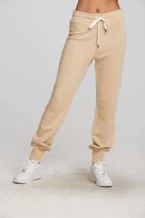 Zuma Cotton Terry Joggers with Rib And Shoestring Tie