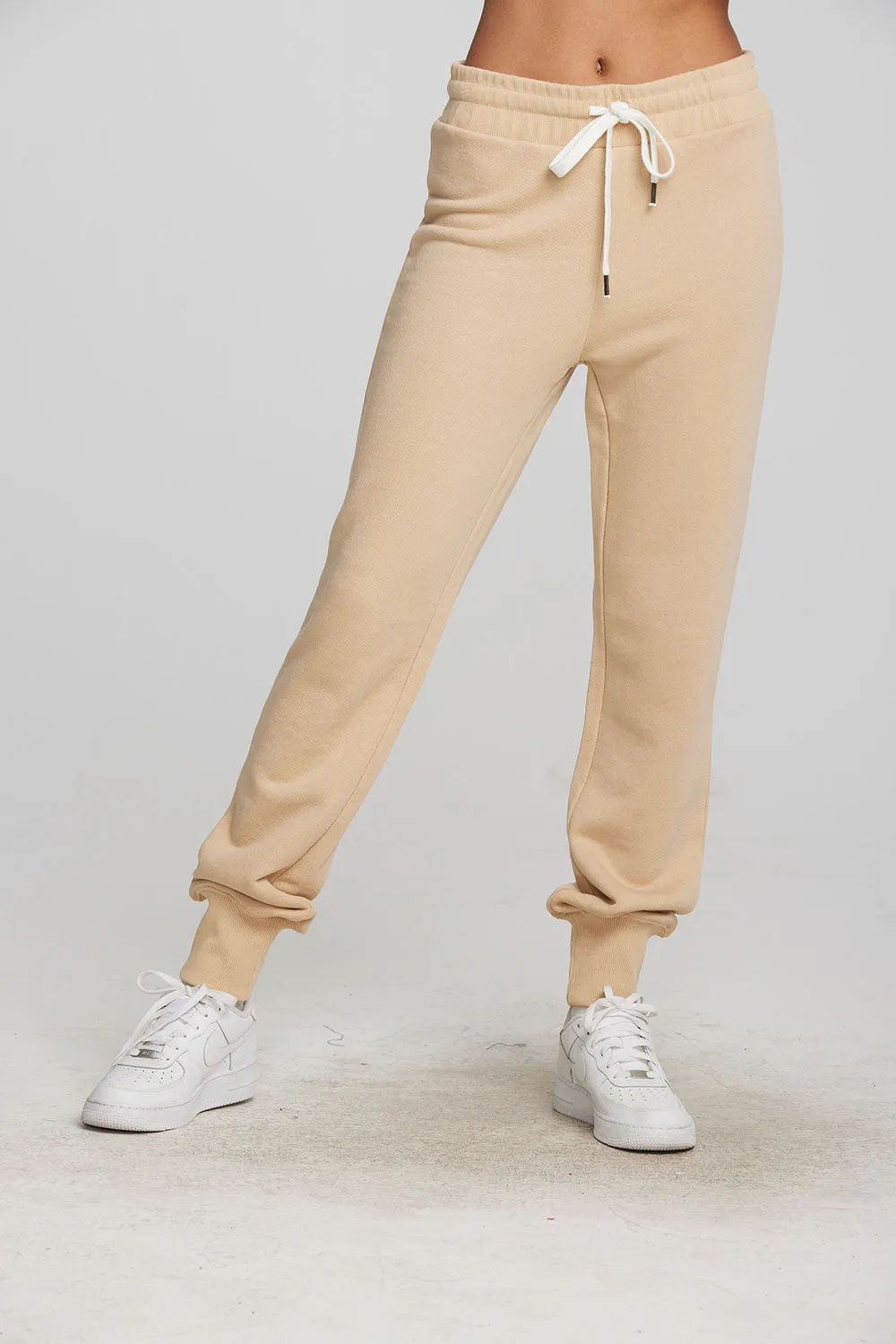 Zuma Cotton Terry Joggers with Rib And Shoestring Tie