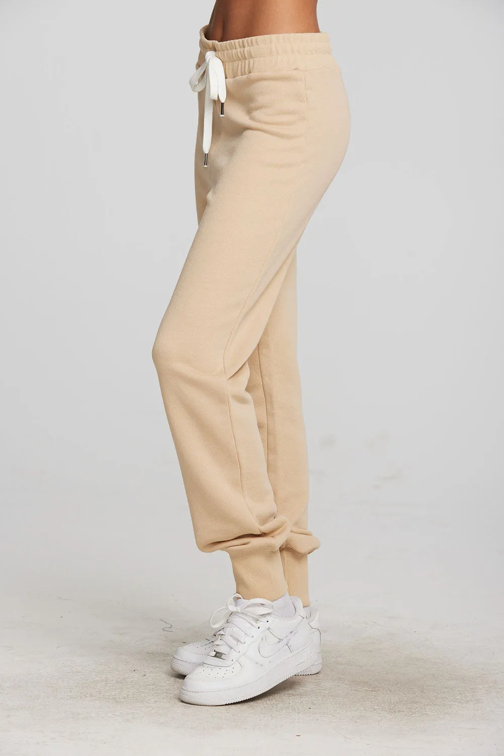 Zuma Cotton Terry Joggers with Rib And Shoestring Tie